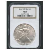2006-W ASE Silver Eagle NGC MS 69
