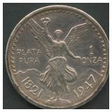 1947 Mexico Libertad .999 Silver 1 ozt