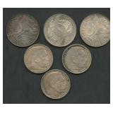 6- Mixed Germany Coins .625 and .900 Silver
