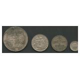 4- Mixed Foreign Coins .640-.680 Silver