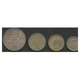 4- Mixed Foreign Coins .720 Silver