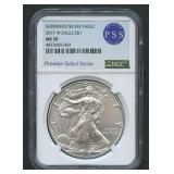 2017-W ASE Burnished Silver Eagle NGC MS70