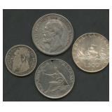 4- Mixed Foreign Coins .800 and .835 Silver