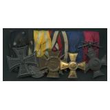 5- Mixed WWI and 1930's Medals on Mount
