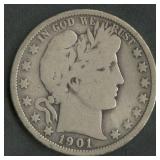 1901-O Liberty Head Barber Half Dollar
