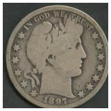 1897-O Liberty Head Barber Half Dollar