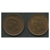 2- 1890 Indian Head Cents