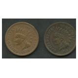 2- 1879 Indian Head Cents