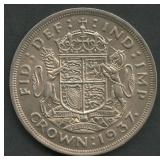 1937 United Kingdom 1 Crown .500 Silver 28.3g