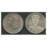 (1.86 ozt TW) 2- Mixed Foreign .625 and .999 Silve