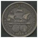 1893/93 (?) Columbian Expo Commem Silver Half