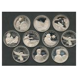 10- Mixed Proof Silver Washington Quarters