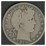 1914 Liberty Head Barber Half Dollar