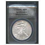 2012 ASE Silver Eagle ANACS MS 69