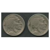 2- 1924-S Buffalo Nickels