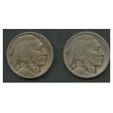 2- 1925-D Bufflao Nickels