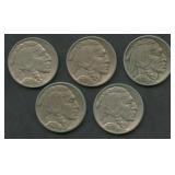 5- 1923 Buffalo Nickels