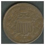 1864 Two-Cent Piece Small Motto