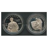 2- Commem Proof .900 Silver Dollars in OGP