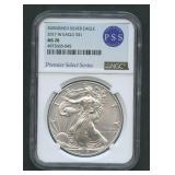 2017-W ASE Burnished Silver Eagle NGC MS70