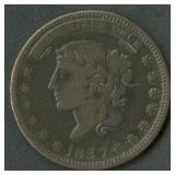 1837 Hard Times Token:  Millions For Defence