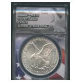 2021 ASE Silver Eagle Type II ANACS MS 70