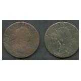 1797 and 1801 Draped Bust Large Cents