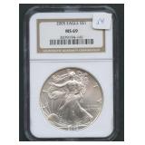 2005 ASE Silver Eagle NGC MS 69