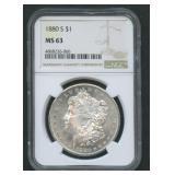 1880-S Morgan Silver Dollar NGC MS 63