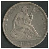 1858 Seated Liberty Half Dollar