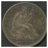 1873 With Arrows Seated Liberty Half Dollar