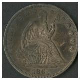 1861 Seated Liberty Half Dollar