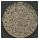 1915 Liberty Head Barber Quarter