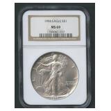 1994 ASE Silver Eagle NGC MS 69