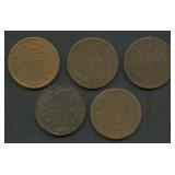 5- Mixed Two Cent Pieces