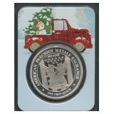 APMEX .999 Silver Round 1 ozt in Plastic Mount
