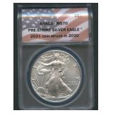 2021/2020 ASE Silver Eagle ANACS MS 70