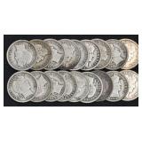 18- Mixed Mid-grade Liberty Head Barber Dimes