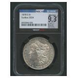 1878-S Morgan Silver Dollar NGC X MS 9.3