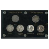 US Type Quarters 6-Coin Set in Capital Plastic