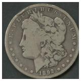 1892 Morgan Silver Dollar