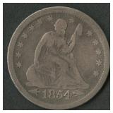 1854 Seated Liberty Quarter
