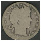 1895-O Liberty Head Barber Quarter