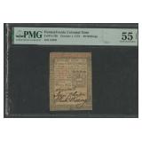 Colonial Currency PA 20 Shil PA-169  PMG 55 EPQ