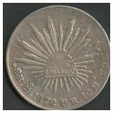 1872 Mexico 8 Reales .903 Silver 27.1 grams