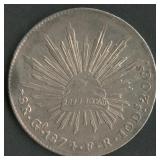 1874 Mexico 8 Reales .903 Silver 27.1 grams