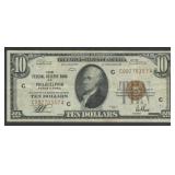 1929 $10 Federal Res Bank Note Philly FR-1860C