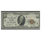 1929 $10 Federal Res Bank Note NY FR-1860B