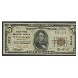 1929 $5 National Bank Note Ty I  Waynesboro, PA