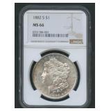 1882-S Morgan Silver Dollar NGC MS 66